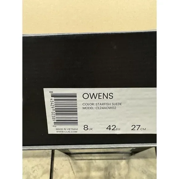 Size 8 UK Clae Ownens - Starfish / Cream - Mens -‎ CL24AOW02 Suede New